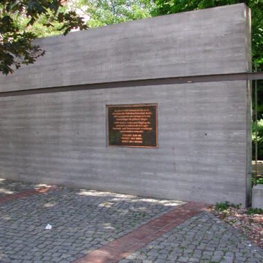 Gedenktafel für das als Deportationssammelstelle missbrauchte Altersheim der Jüdischen Gemeinde zu Berlin