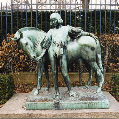 Knabe mit Pony